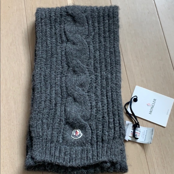 Moncler grey alpaca wool scarf - Picture 1 of 5